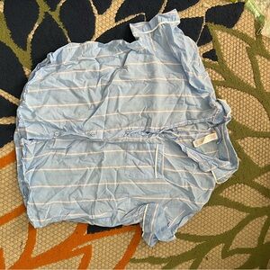 Stars Above Light Blue and White Striped Shirt